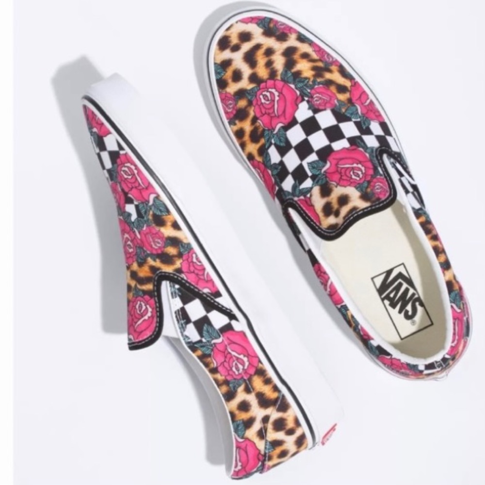 VANS Classic Slip-On (Rose/Animal/Check)